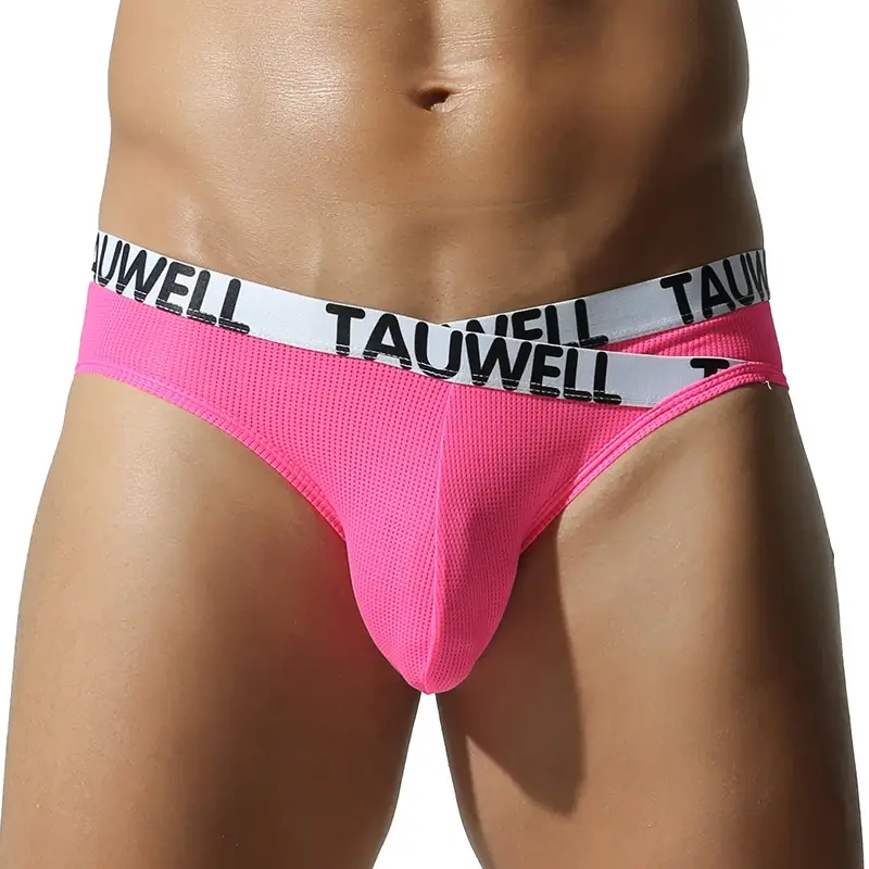 Tauwell Men's Fashion Low-Waist Sports Underwear Breathable Mesh Small V Waist Triangle Briefs — image 2