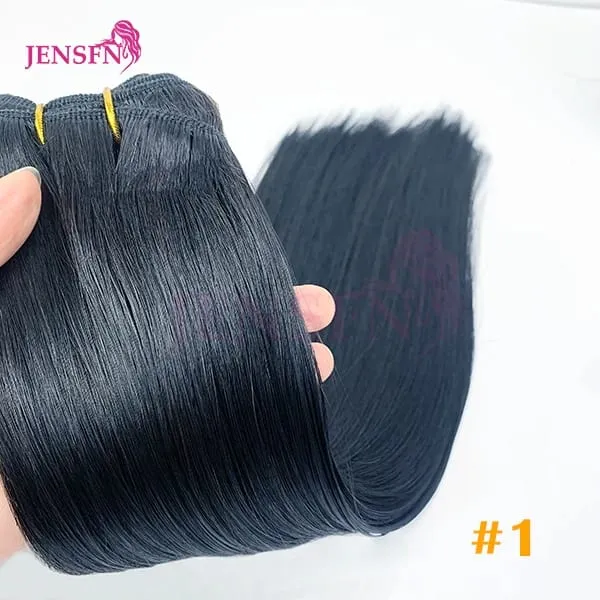 Straight 100% Real Human Hair Weft Bundles Extensions 50g/Pcs 16"-24" Remy Natural Hair Sew In Weaves Brown Blonde Color
