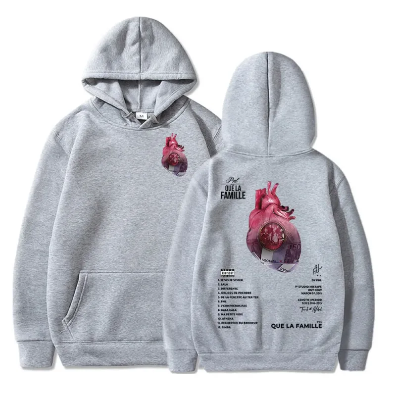 Y2K Le Monde Chico Hoodies French Rapper PNL Album Que La Famille Hooded Sweatshirts Men Women Hip Hop Fashion Long Sleeve Pullo — image 4
