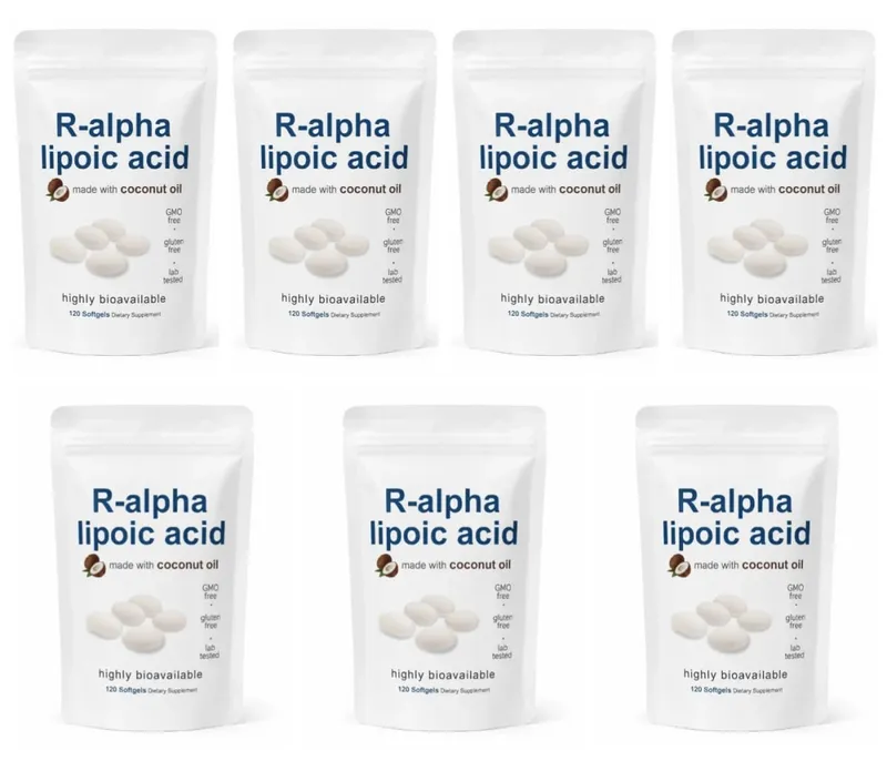 Alpha Lipoic Acid 600mg Softgels with MCT Oil Antioxidant Dietary Supplement Non GMO Gluten Free Soy Free 120 Softgels for Adult — image 13