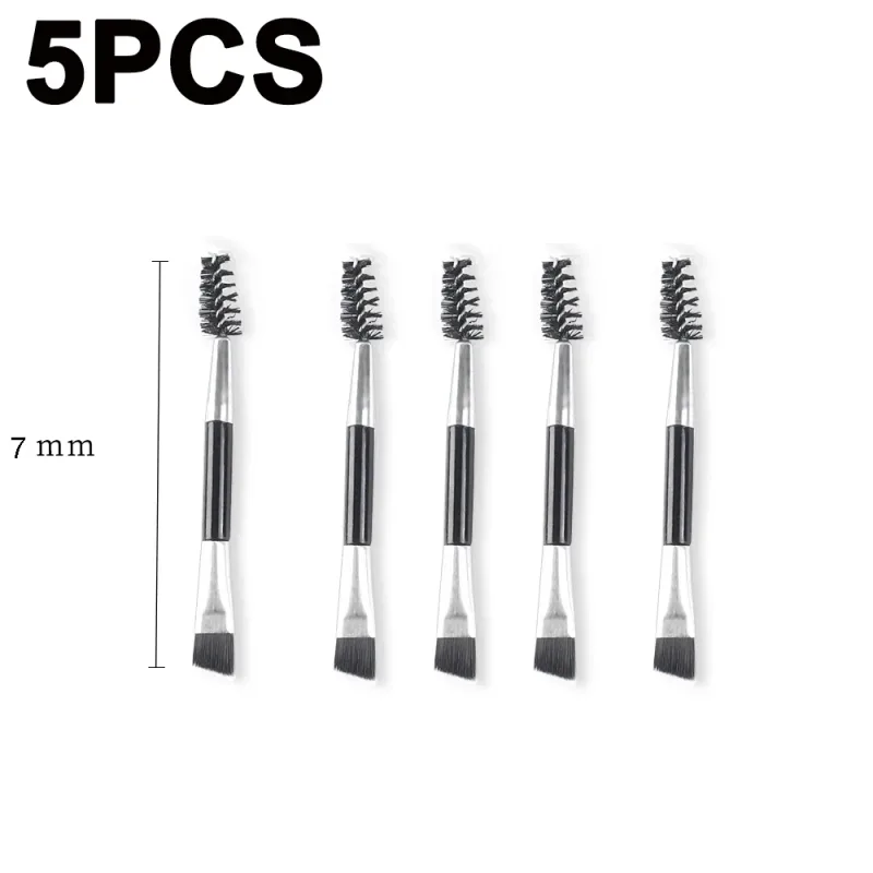 Double-headed Angled Eyebrow Brush Eyelash Comb Propesyonal na Makeup Brushes para sa Brow Eyelash Extension High Quality Eye Brushes — image 12