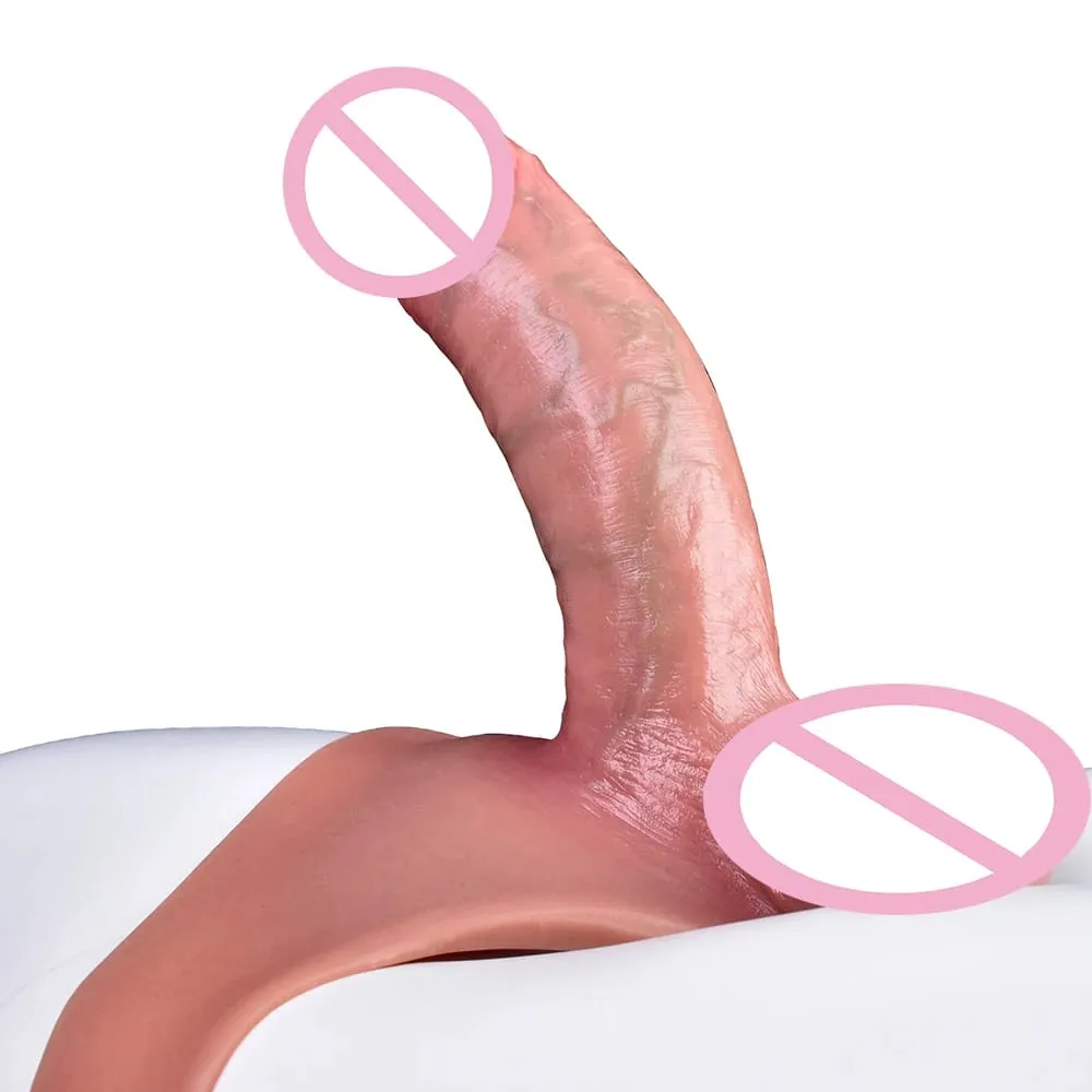 Hollow Dildo Pants Skin Feeling Strapon Penis Sleeve Panties With Real Vein Male Reusable Condom Dick Enlargement Sex Toy — image 4