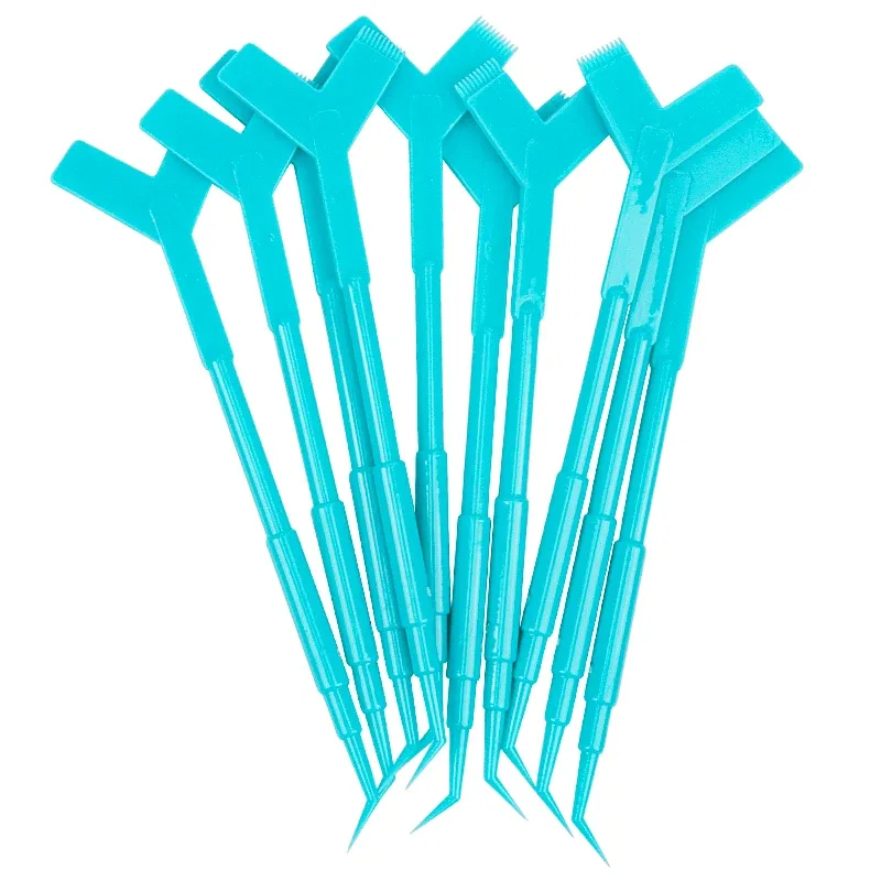 10Pcs Wiederverwendbare Kunststoff Wimpern Dauerwelle Stick Tool Wimpern Verlängerung Y Form Kamm Lash Lifting Curler Applikator Make-Up Pinsel — image 12