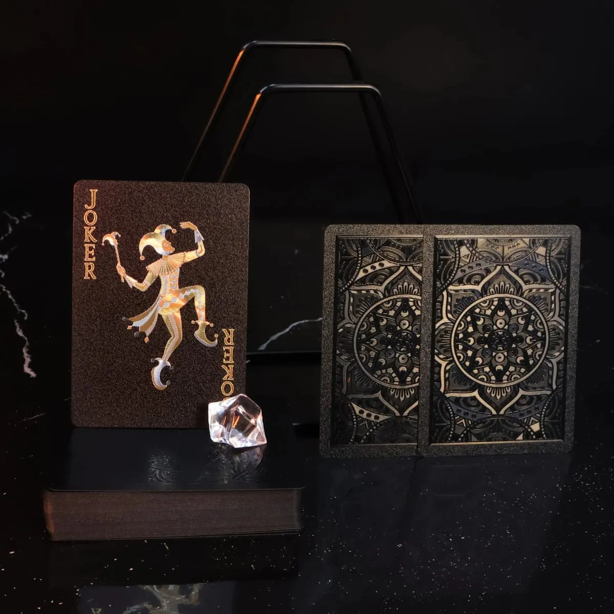 Black Gold Playing Card Game; Plastic Waterproof Poker Suit; Magic Package Board Game Gift Collection