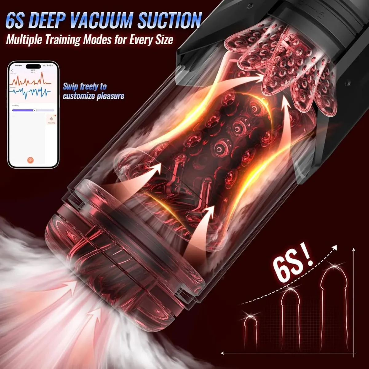 APP LED Automatic Male Masturbator Cup Vagina Masturbation Telescopic Rotation Blowjob Penis Pump Adult Sex Toys For Men