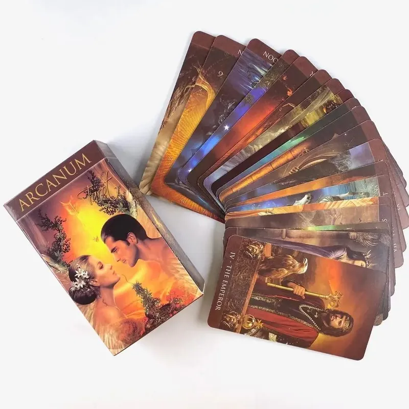 10.3*6cm Full English Arcanum Tarot 78 Cards Deck Mysterious Divination Oracle Playing Card Family Party Board Game