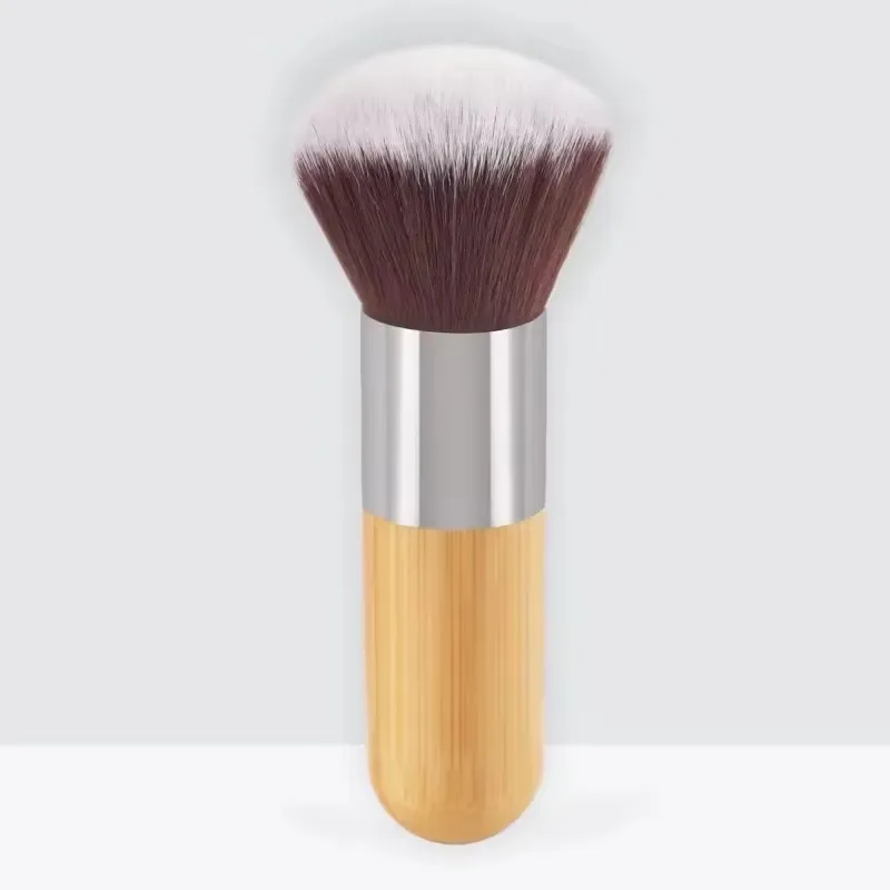 Kuas Foundation Gagang Bambu Kuas Rias Bedak Longgar Krim Foundation Cair Kontur Perona Pipi Alat Kecantikan Wajah Profesional