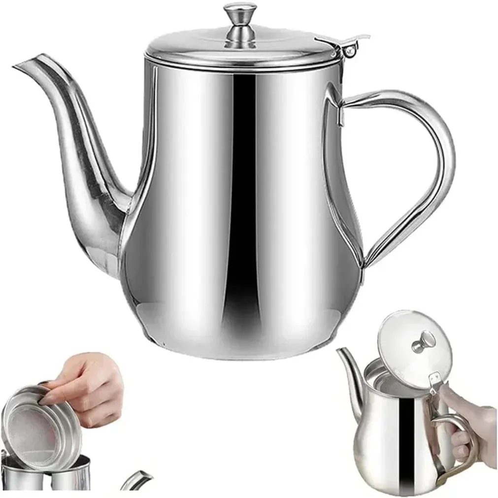 Strainer Oiler Stainless Steel Household Leak-Proof Pot Pour Oil Bottle Practical Oil Cans Seasoning Jars Kitchen Supplies — image 4
