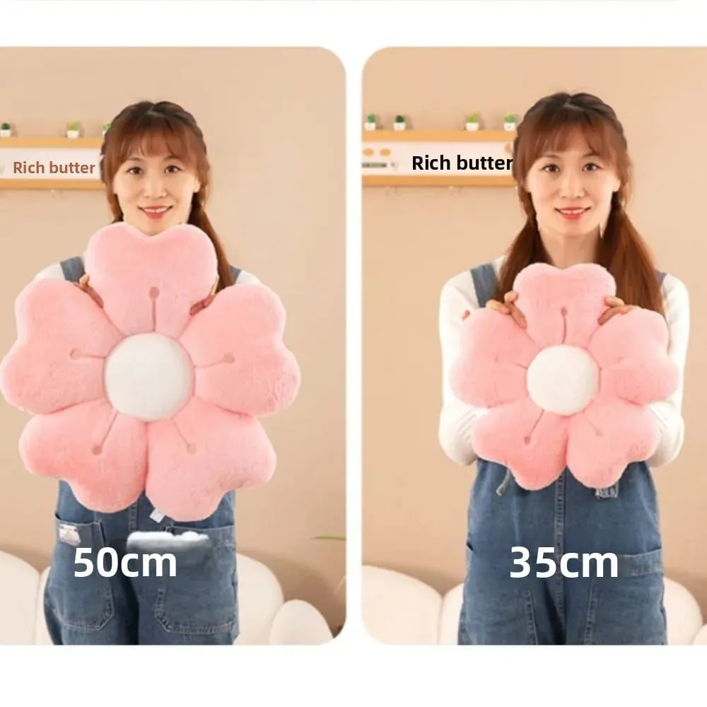 Fashion Flower-Shaped Plush Throw Pillow Cute Mattress Comfortable Sofa Decor Cushion Floor Cushion Plush Toy Chair Cushion Gift — image 6