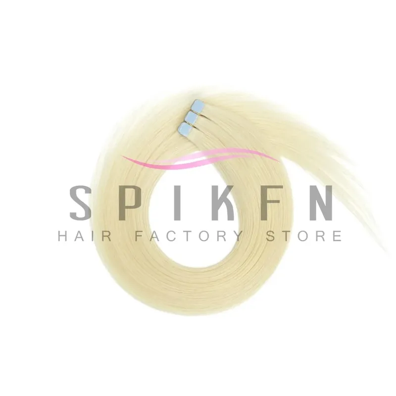 12"-20" Mini Tape Hair Extensions Machine Remy Skin Weft Adhesive Tape In Human Hair Natural Black Brown Blonde Straight 10pcs — image 12