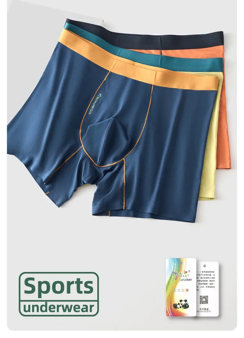 2pcs New Bamboo Fiber Man Underwear Lengthen Sport Men Boxers Regenerated Fibers Underpants L XL XXL 3XL 4XL Side Open Design