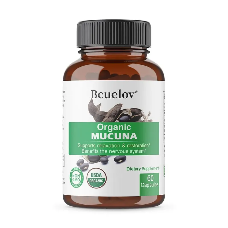 Organic Mucuna Capsules - Supports Relaxation and Well-Being - Natural Herbal Supplement for Nervous System Health — image 9