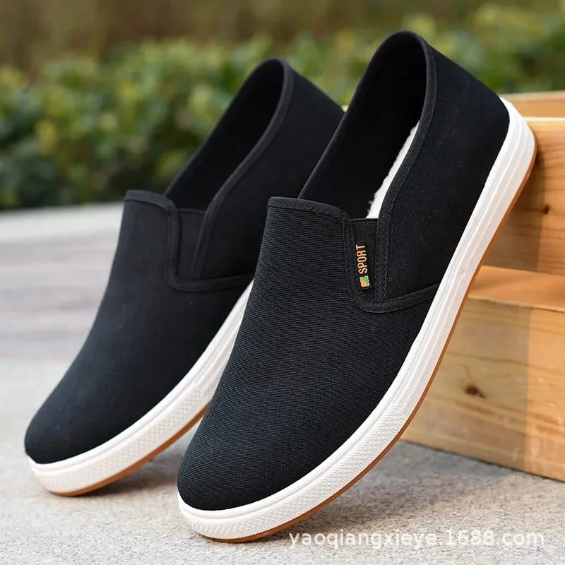 Ανδρικά πάνινα πάνινα παπούτσια Casual Slip-On Βουλκανιζέ ελαφριά ίσια παπούτσια Προσιτές τιμές Δωρεάν αποστολή — image 4