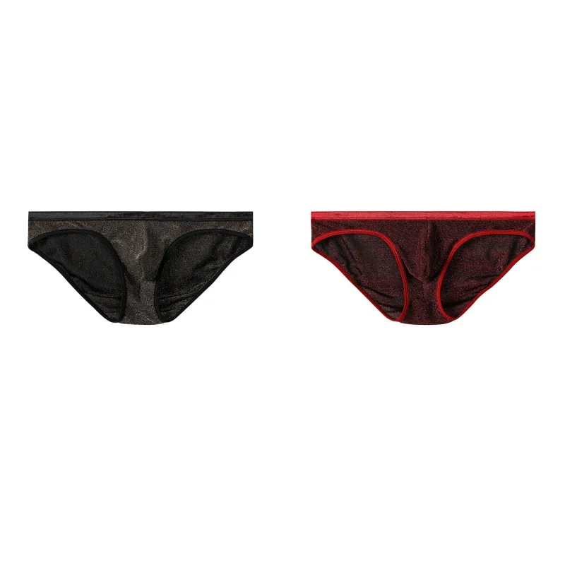 Men's Ice Silk Triangle Panties Sexy U-Shape Thin Briefs Breathable Mesh Low-Waist Underwear — image 23