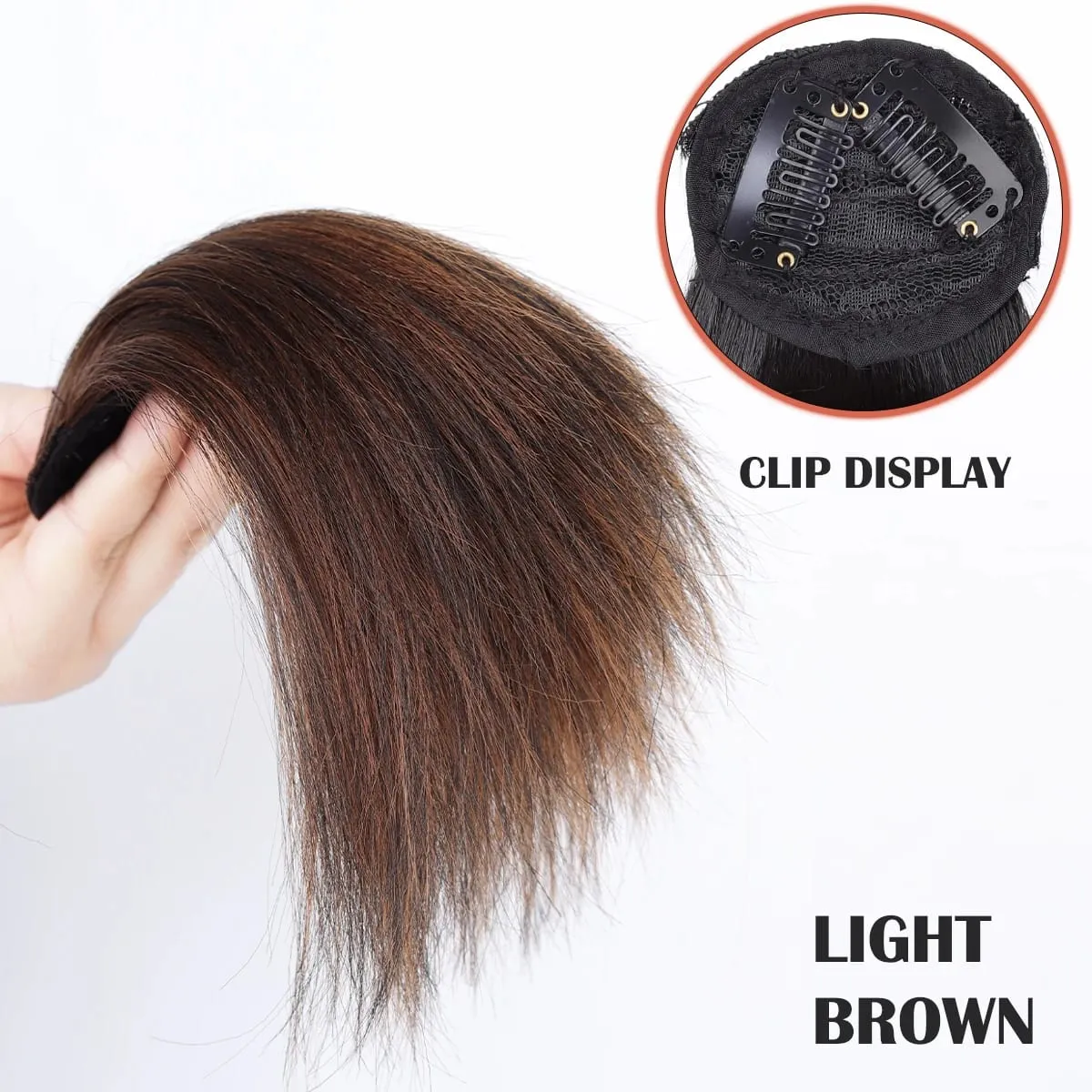 Straight hair synthetic hair pad clip to extend women's natural wigs women's invisible hair clips to add extra volume pieces — image 8