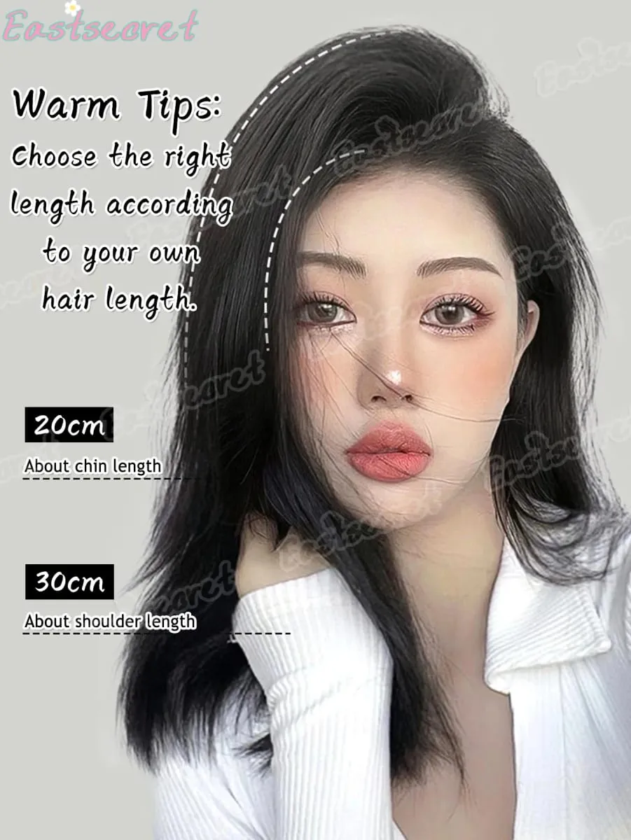 Hair Clip Natural Hair Extensions Clip In Synthetic wig Extensions 8/12Inch Hairpiece Replenish Hair Volume Clip In Natural Hair