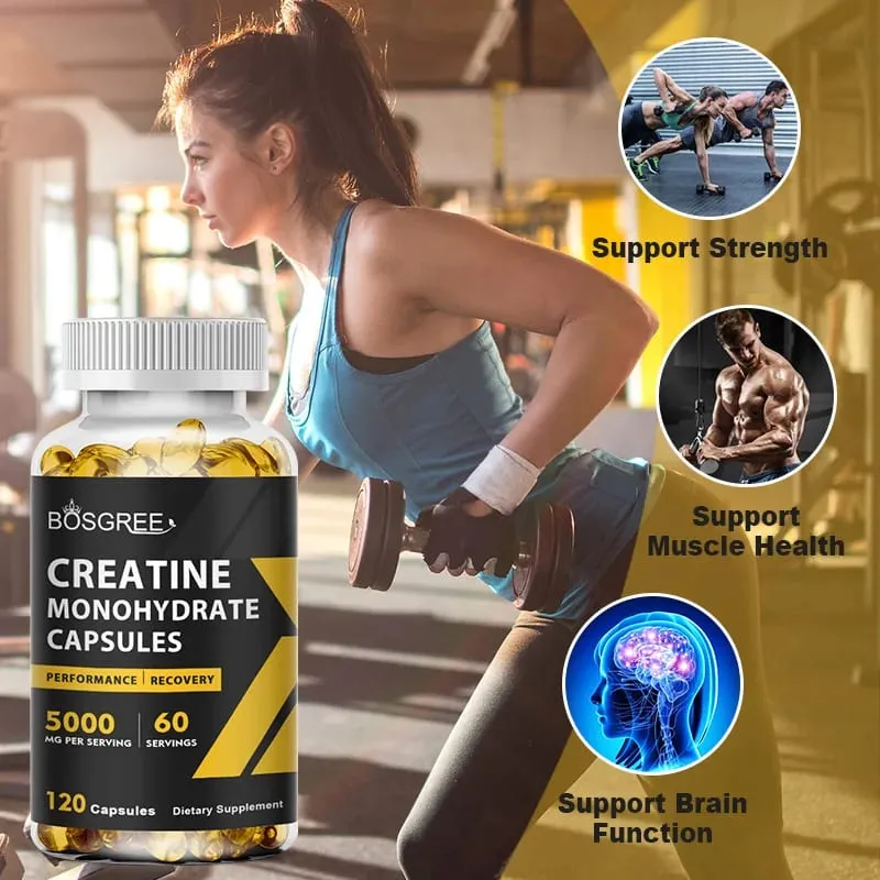 Creatine Monohydrate Capsules | Creatine Pills Supports Workout Recovery Lean Muscle Gain Performance,Creatine Supplements — image 7
