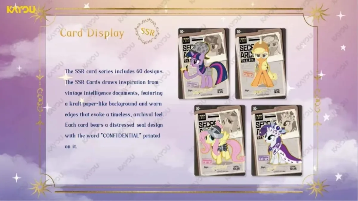 KAYOU – carte My Little Pony authentique, Version anglaise, édition lune d'amitié, série Crystal Forest, carte de Collection Anime, cadeaux