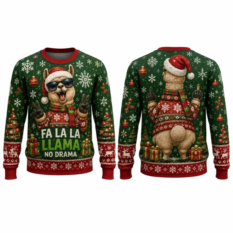 Lets Get Blitzened Reindeer Christmas Sweatshirt 3D Print Crewneck Unisex New Funny Ugly Xmas Party Holiday Jumper Autumn Wear — image 13