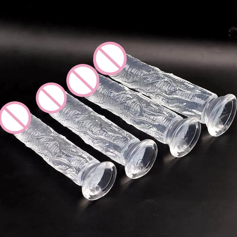 Cheap Women Big Transparent Dildo Suction Cup Erotic Anal Jelly Dick Soft Clitori Vaginal Masturbators Penis Adult Sex Toy 18+ — image 3
