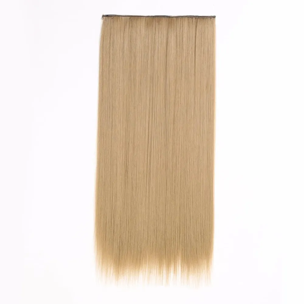Synthetische natürliche synthetische Haarverlängerungen, 5 Clip-in-künstliche gefälschte Ombre-Blond-Braun-Schwarz-Rosa-gerade falsche Haarteile — image 25