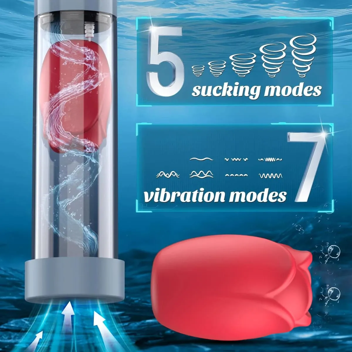 Enlarger Pump Penis Enlargement Extend Vacuum Pussy Pumps Male Masturbator Air Pressure Device Adult Sex Toys Games for Men LED