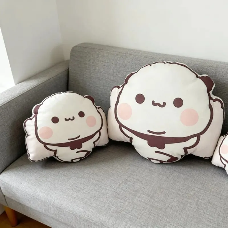 New Cute Bubu Panda Throw Pillows Kawaii Anime Yier Plush Pillows Sleeping Companion Pillow for Friends Home Decor Couple Gift