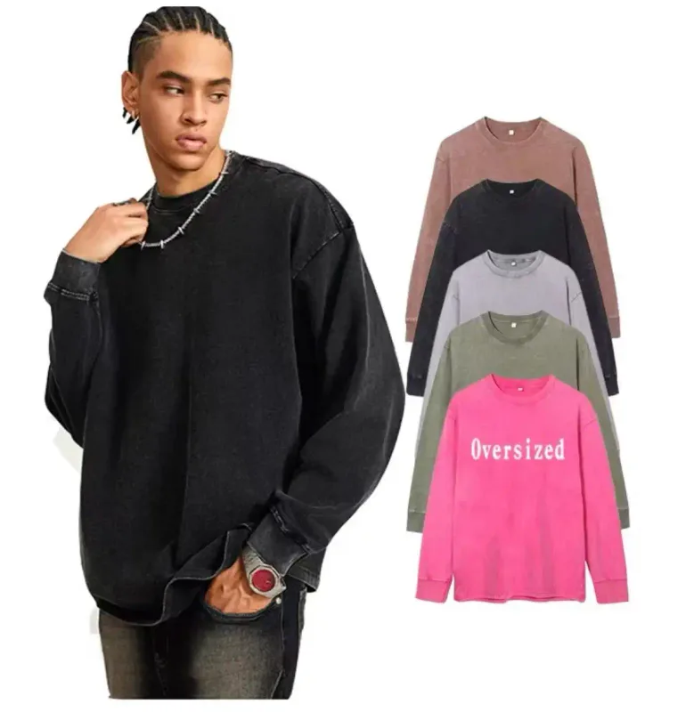 350 Grams Retro Acid-Washed 100% Cotton All-In-One Cap Hoodie High-Quality Loose-Fitting Sports Shirt Custom Logo