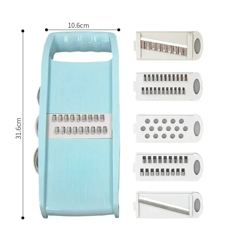 Mandoline Slicer for Kitchen 5-in-1 Mandoline Food Slicer Potato/Cheese/Vegetable/Carrot/Cucumber Grater