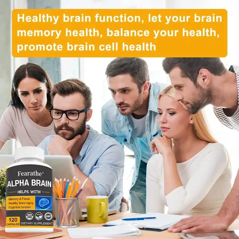Suplemen Otak Alpha Brain Nootropics untuk Lelaki dan Wanita - Kejelasan Mental & Kognisi Memori dengan Kapsul Fokus Vitamin B6 — image 6