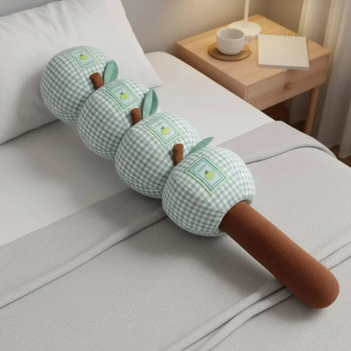 Soft Cute Pillow Long Body Pillow with Detachable Fruit Sections for Lounge Bed Rest Comfort