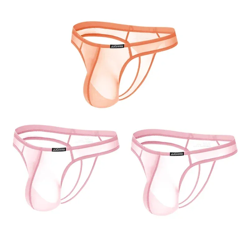 Ultra Thin Sheer Briefs Men Underwear Cooling Knickers Low Rise Bulge Pouch Underpants Soft Mesh Panties Male Thong Pants — image 24