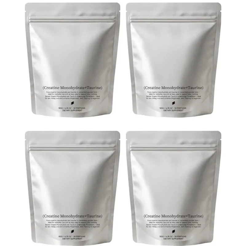 Creatine Monohydrate Taurine Powder Pure Unflavored Muscle Strength & Endurance Support Quick Dissolve 180g - 30 Servings