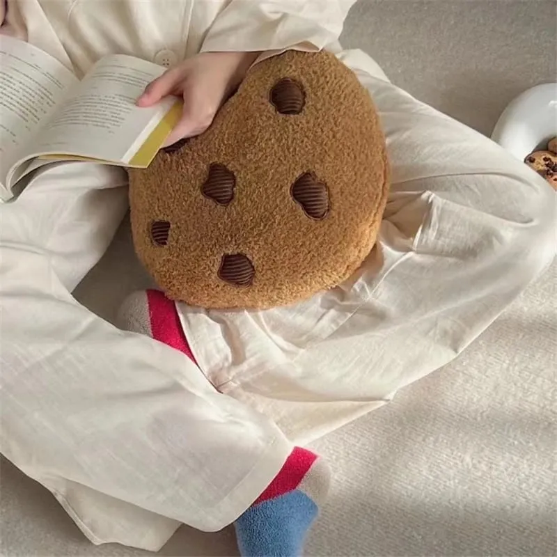 1pcs Soft Cookie Pillow Cartoon Cookies Plush Seat Cushion Food Children Children Girls Birthday Room Decoration New Year Gift