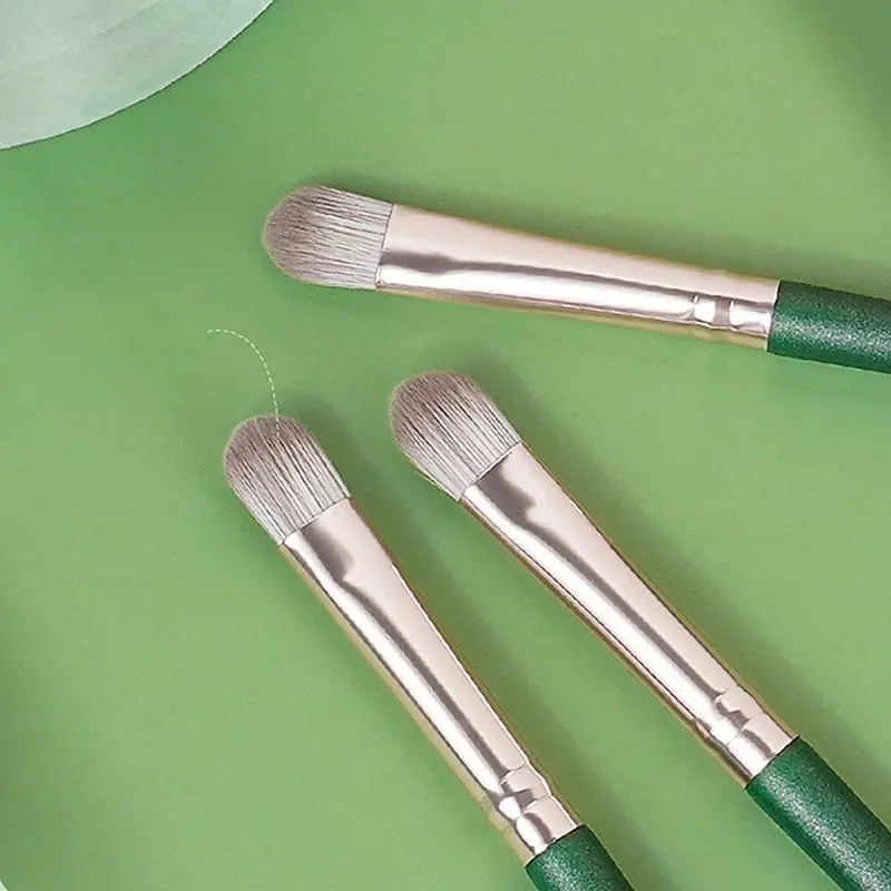 [E] 3PCS Eye Shadow Detail Brushes Tool Set Cosmetic Highlighter Lying Silkworm Smudge Soft Hair Brush Blush Beauty Makeup