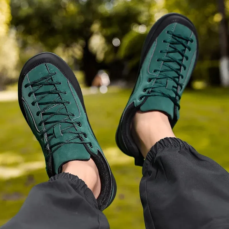 Men's Shoes Wide Width Shoes Minimalist Barefoot Non Slip Lace Up Suede Outdoor Running Shoes High Quality Luxury Men Sneakers