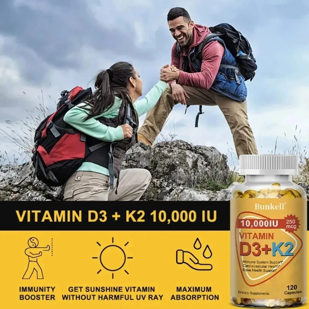 Natural Vitamin D3 K2 Softgels for Heart Joint and Bone Health D3 K2 Multivitamin Supplement — image 7