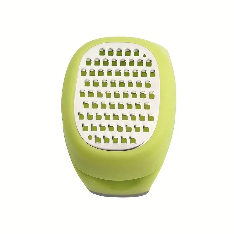 Stainless Steel 4-in-1 Manual Grater & Slicer - Lemon Cheese Garlic Ginger Zester Shredder Compact Kitchen Tool for Vegetables — image 6