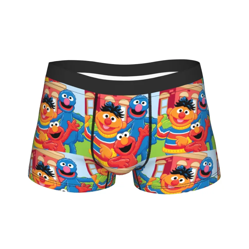 S-Sesames Streets Tango Elmo & Grover Underwear Men Shorts Briefs Funny Boxershorts Quality Customs Oversize Panties — image 29