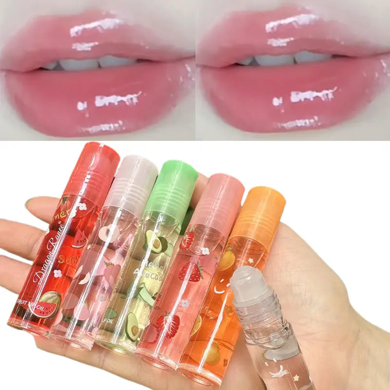 6 Warna Menepuk-nepuk Bibir Bening Cermin Minyak Air Lip Gloss Lip Glasir Lipstik Cair Transparan Pelembab Buah Perawatan Bibir Make Up — image 2