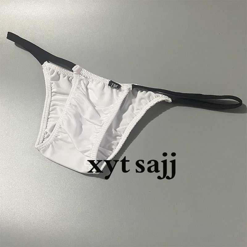 Slim Fit Color Block Thin Strap Triangle Underwear for Men Low Rise Breathable Soft Fabric Daily Male Briefs — image 9