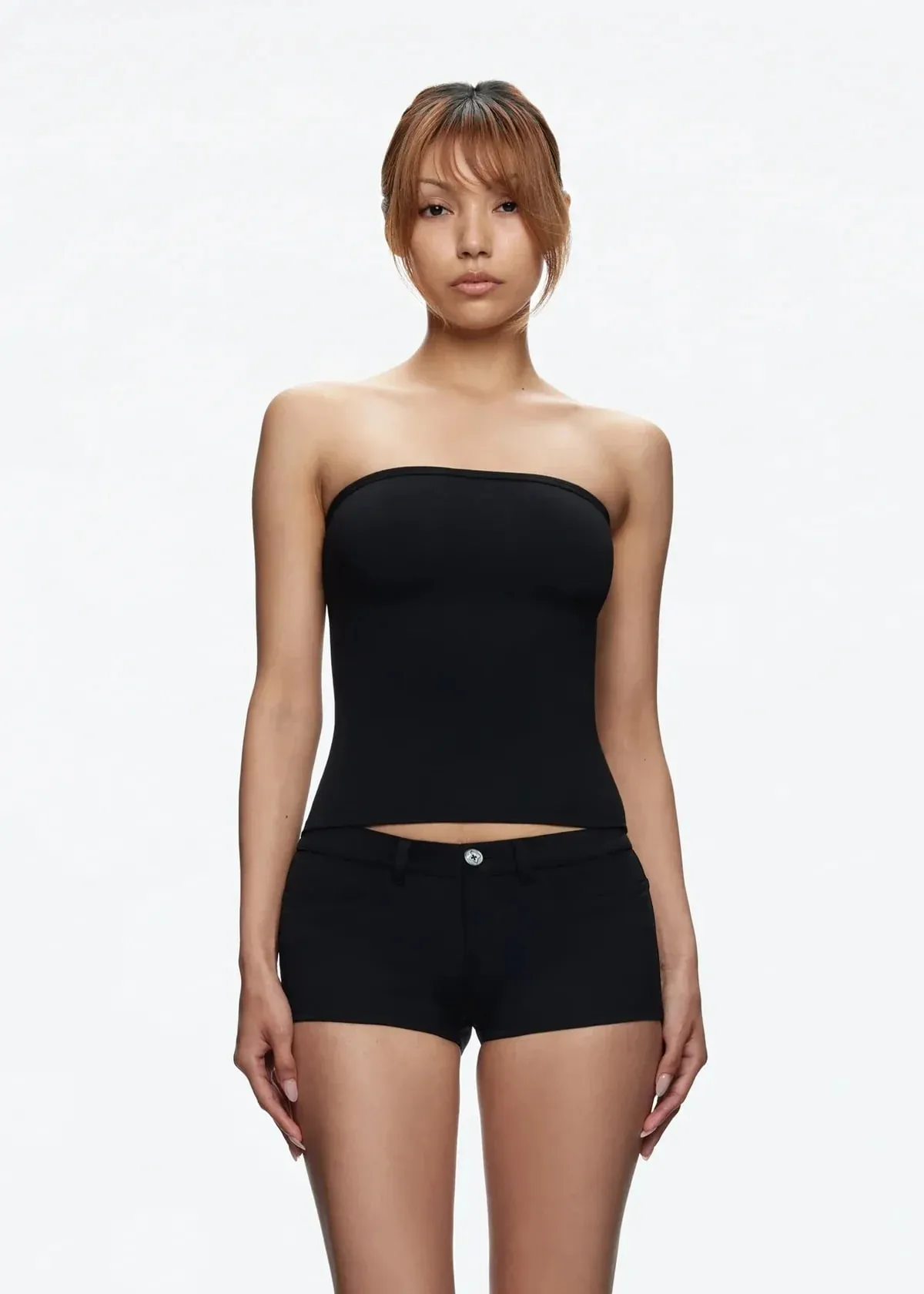 Tank Summer Women's Basic Tube Top Sexy Vest Fabric with High Elasticity and Skin-Friendly Top