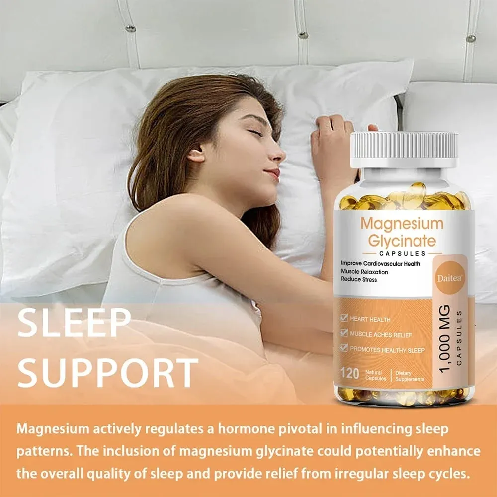 Magnesium Glycinate Capsules - Tumutulong sa Stress Muscle Sleep Joints Bones Immune at Cardiovascular Health — image 5