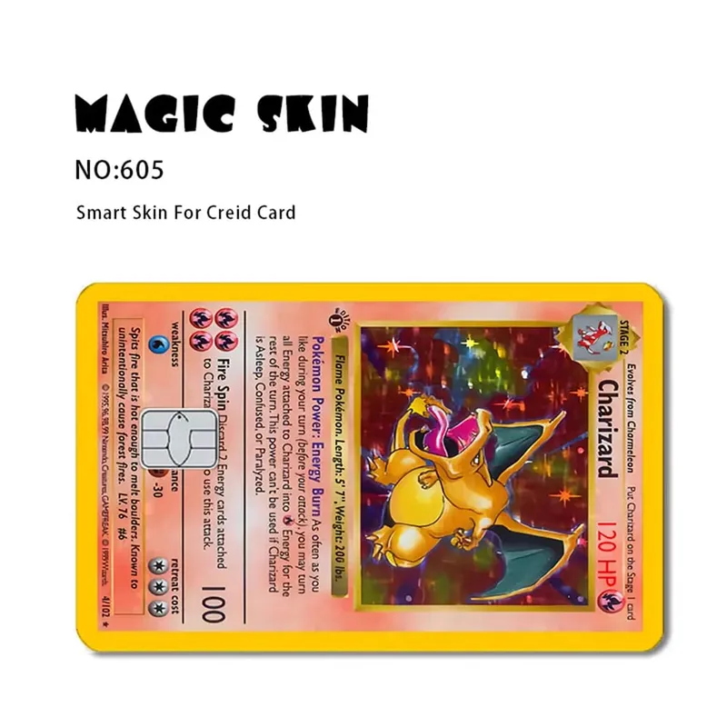 Anime Pokemon Pikachu tarjeta de crédito piel 2.5D HD pegatinas tarjeta calcomanía tarjeta película mate piel pequeño Chip pegatina impermeable regalos Juguetes — image 2