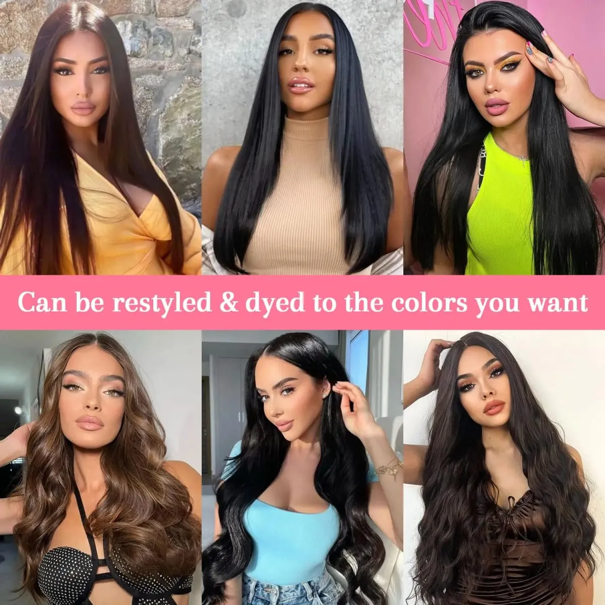 18/20/22inch Clip in Hair Extension 16 Cards 7pcs Straight Hair Clip-in Hair Extension Set for Women Synthetic Hair — image 6