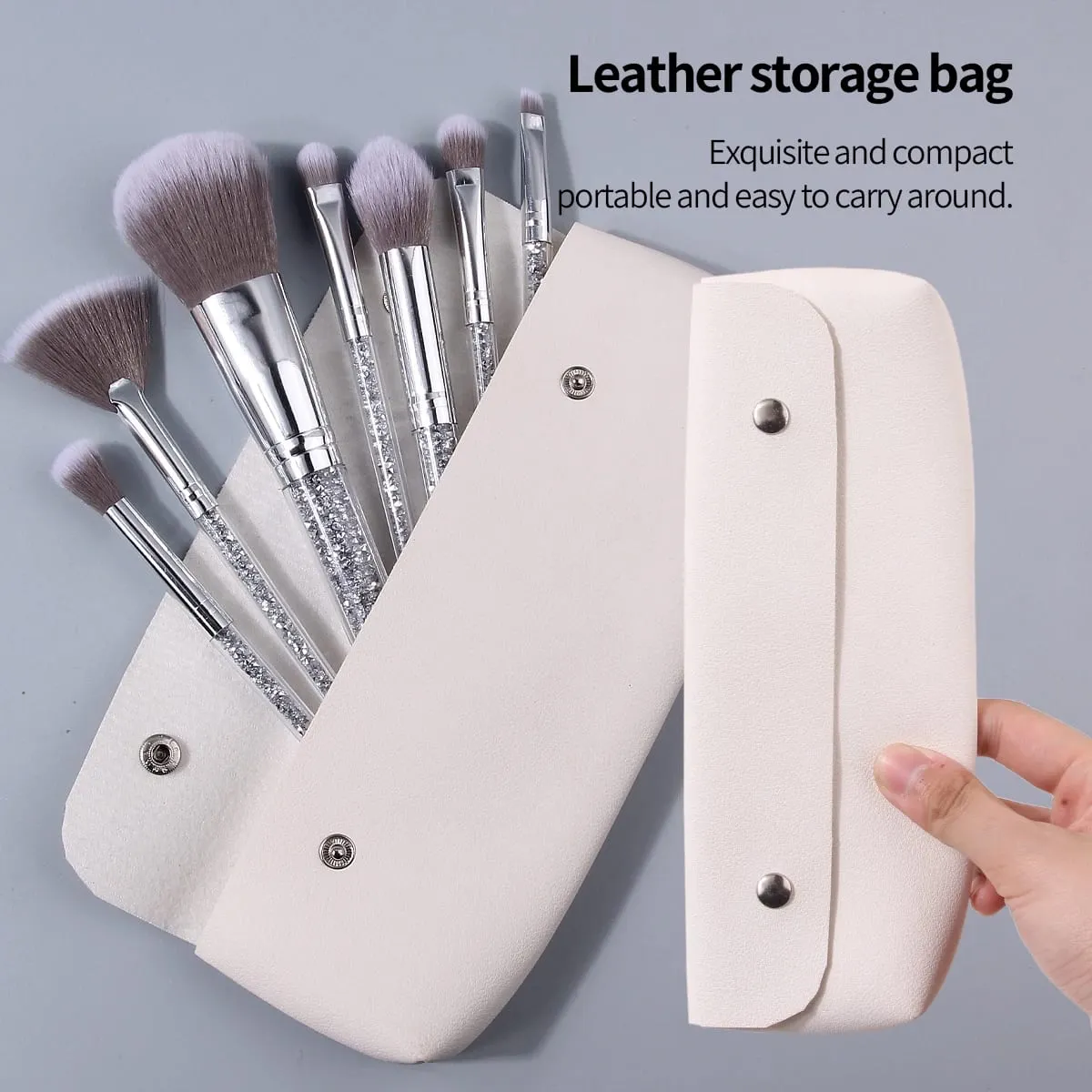 13PCS Silver Makeup Brush Set Plastic Transparency Diamond Handle Makeup Tool Set Makeup Gift Set Professional Makeup Brushes