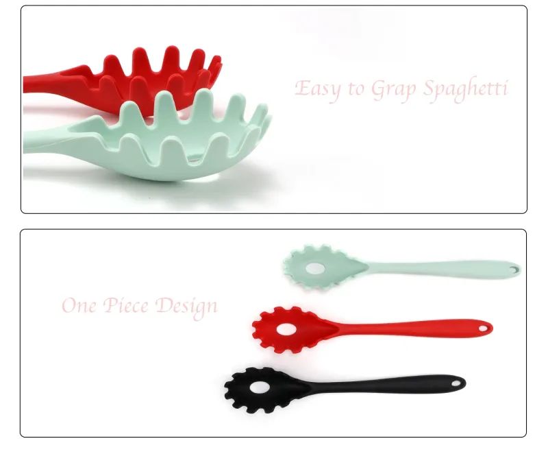 11.2 Inch Pasta Nĩa Silicone Cao Cấp Spaghetti Dụng Chịu Nhiệt Mỳ Thìa Máy Chủ Thực Phẩm Nhà Bếp Dụng Cụ Nấu Ăn — image 3