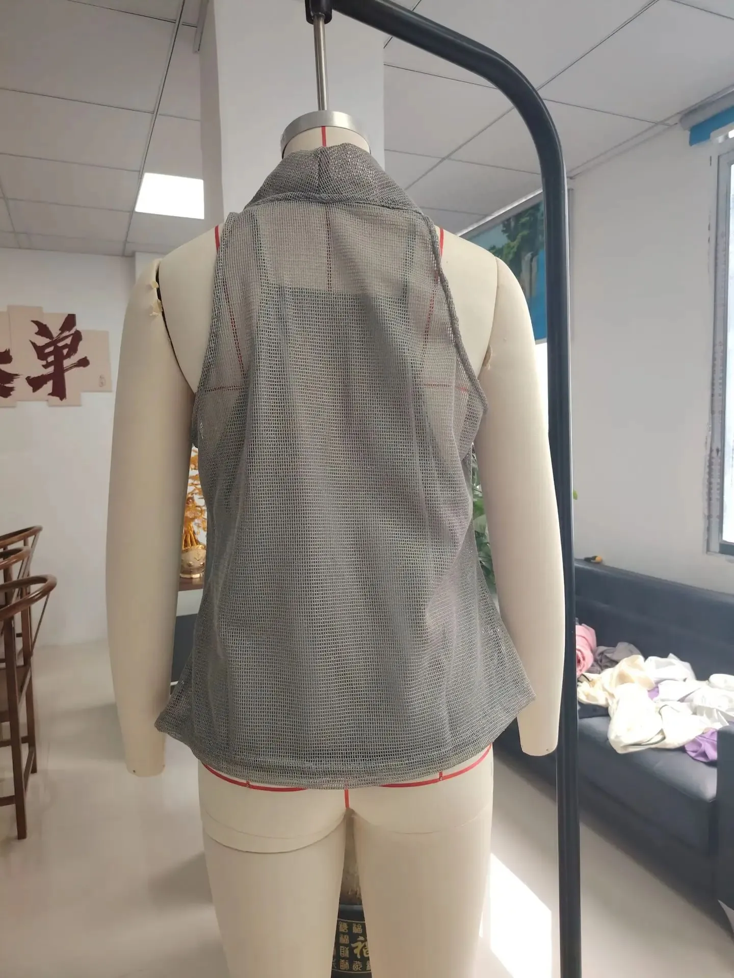 Boho Style Knit Halter Top Women Sleeveless See Through Hollow Out Irregular Hem Sun Protection Outerwear Casual Vacation Vest — image 7