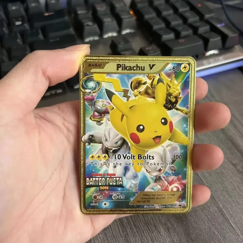 Pokemon Metal Game Collection Card Anime Figure Charizard Pikachu Blastoise Mewtwo Battle Collection Carte Card Toy Gift — image 11