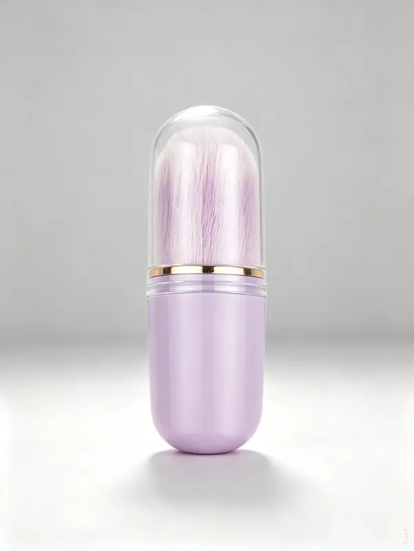 Mini pincel de maquiagem retrátil de 1 peça Pincel de base de viagem multifuncional com tampa protetora Ferramenta de maquiagem portátil adequada para corretivo, blush, contorno, retoques em movimento e como presente — image 8